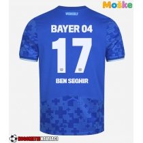 Moške Nogometnih dresov Bayer Leverkusen Eliesse Ben Seghir #17 Tretji 2025-26 Kratki rokavi